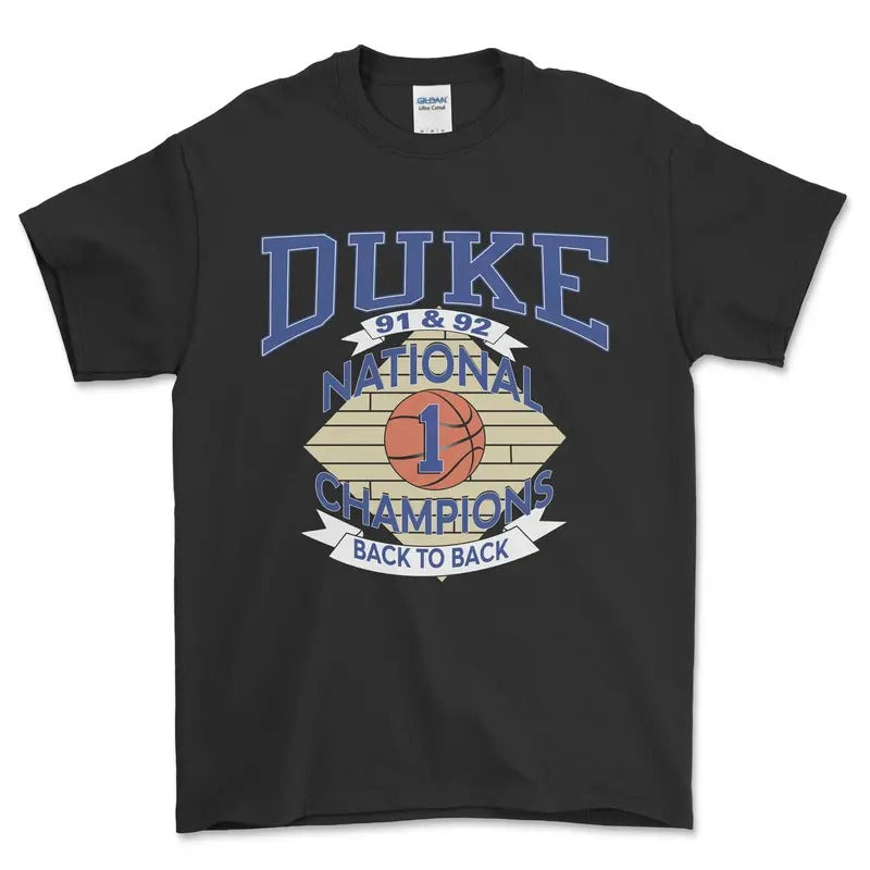 Duke Nation Champions Back to Back T-Shirt, graphic vintage sports tees for men Hoodie, Sweatshirt | PureTeeCo.com