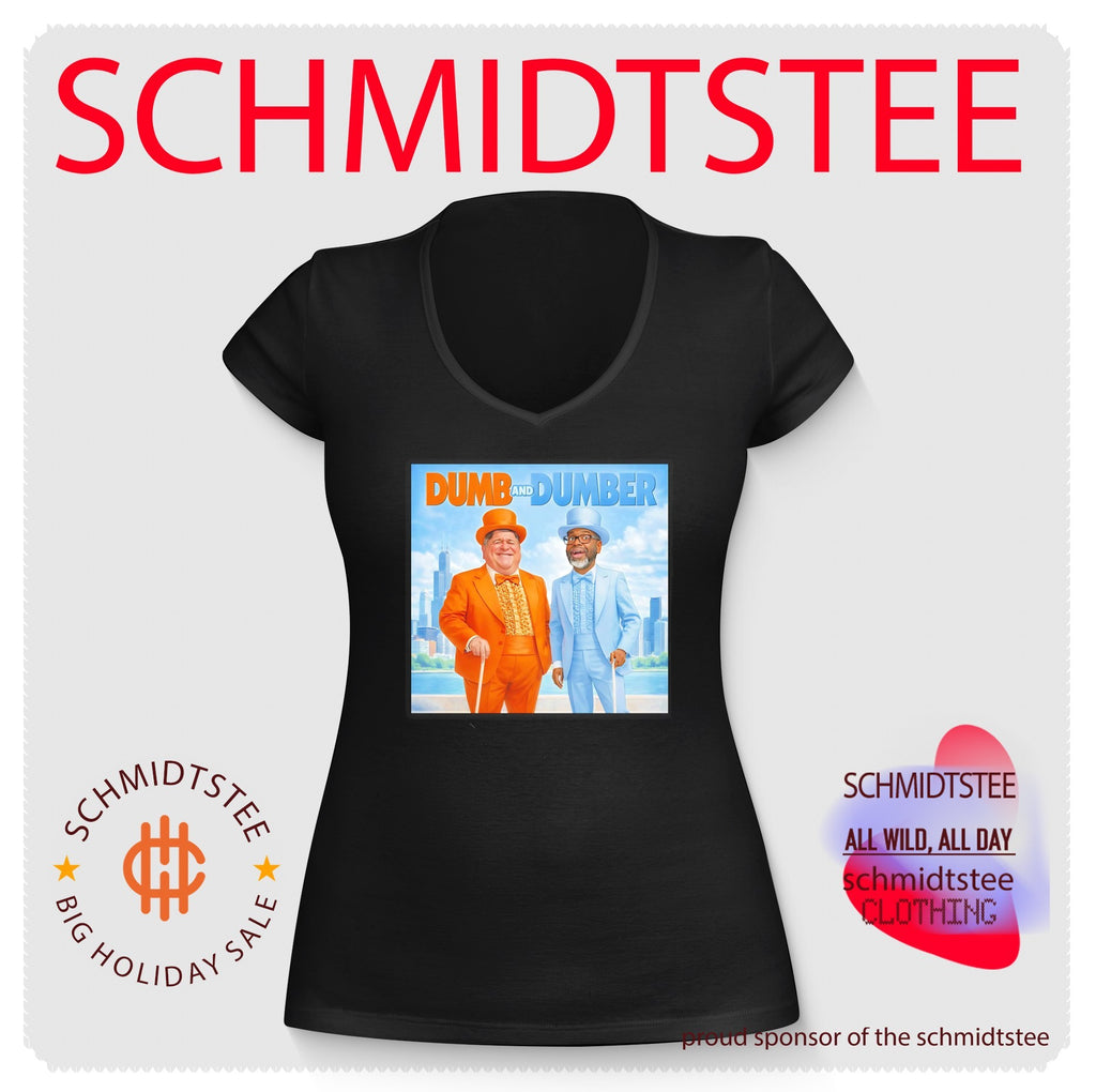 Dumb and dumber Chicago skyline background shirt