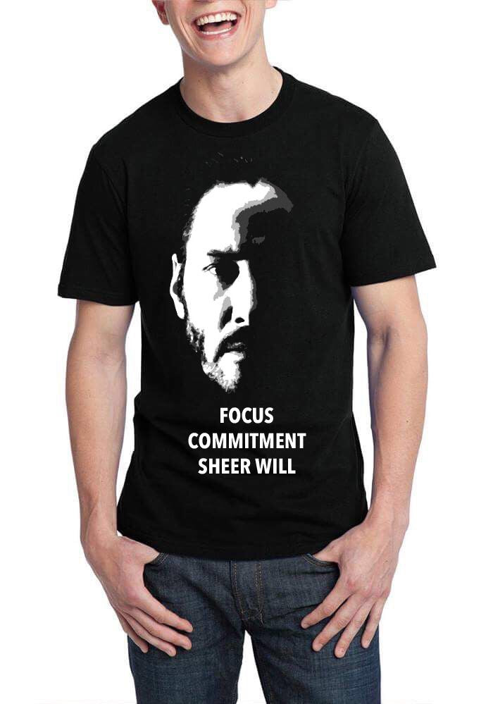 John Wick Focus Commitment Sheer Will T-Shirt Hoodie, Sweatshirt | PureTeeCo.com