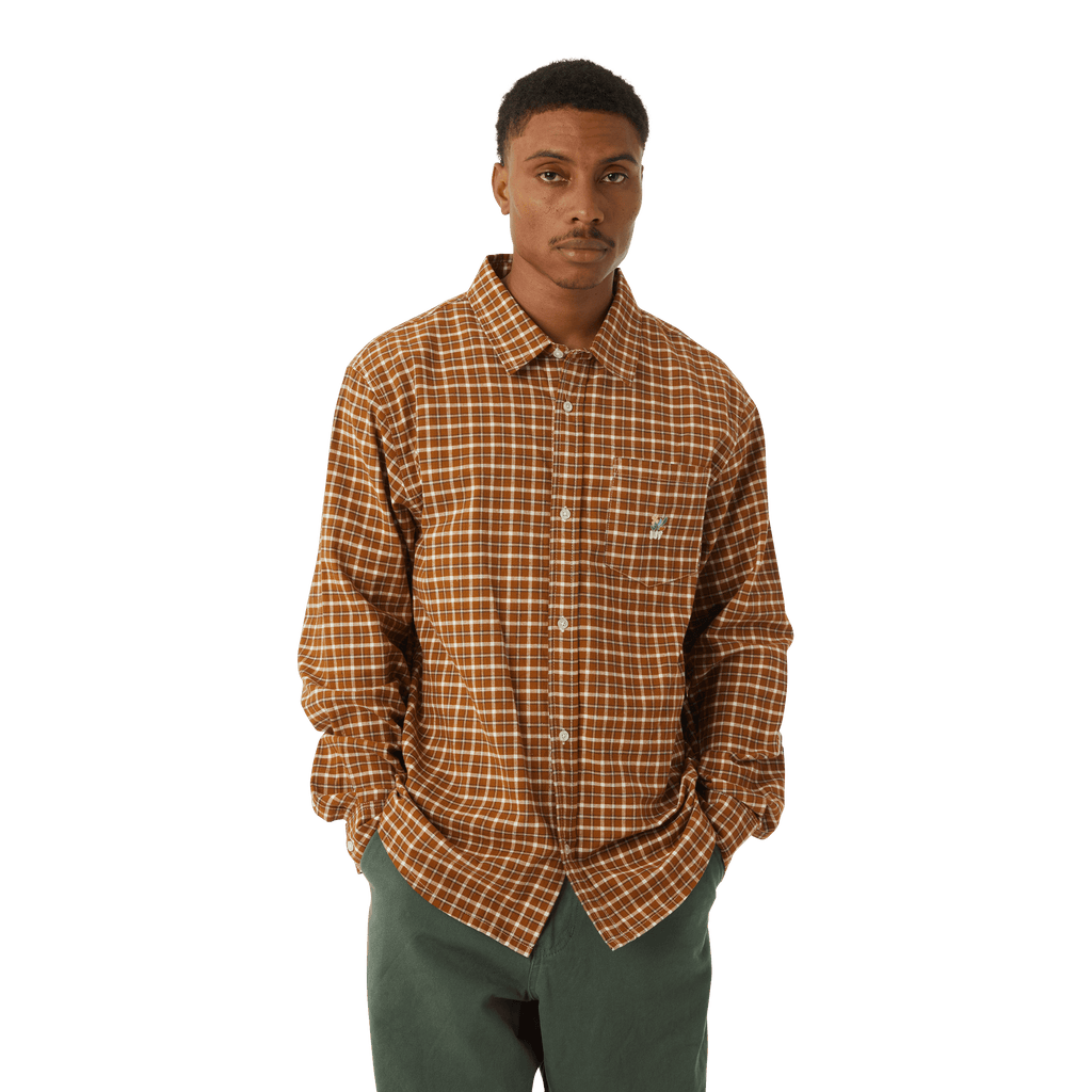 Echo Oxford Plaid Shirt Hoodie, Sweatshirt | PureTeeCo.com (Image 4)