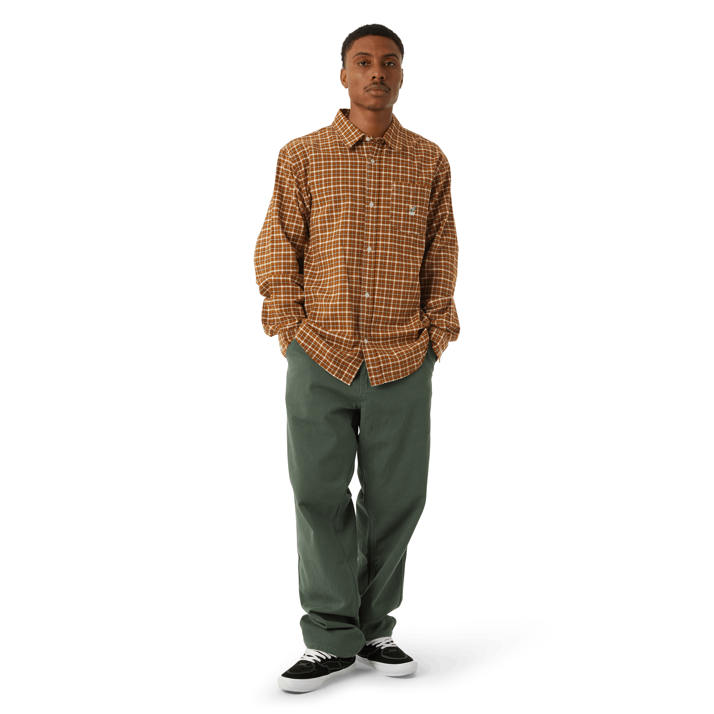 Echo Oxford Plaid Shirt Hoodie, Sweatshirt | PureTeeCo.com (Image 5)