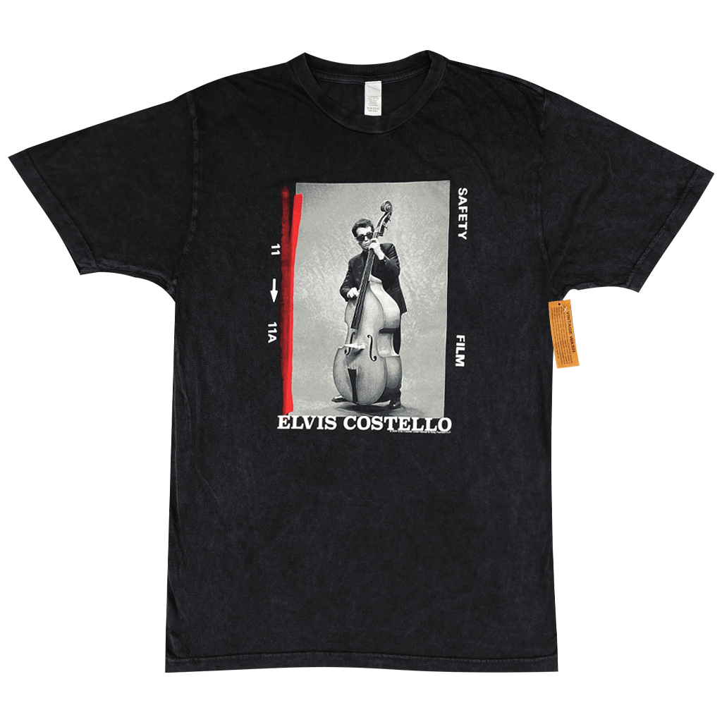 Stand Up Bass Black Vintage Wash T-Shirt Hoodie, Sweatshirt | PureTeeCo.com (Image 1)