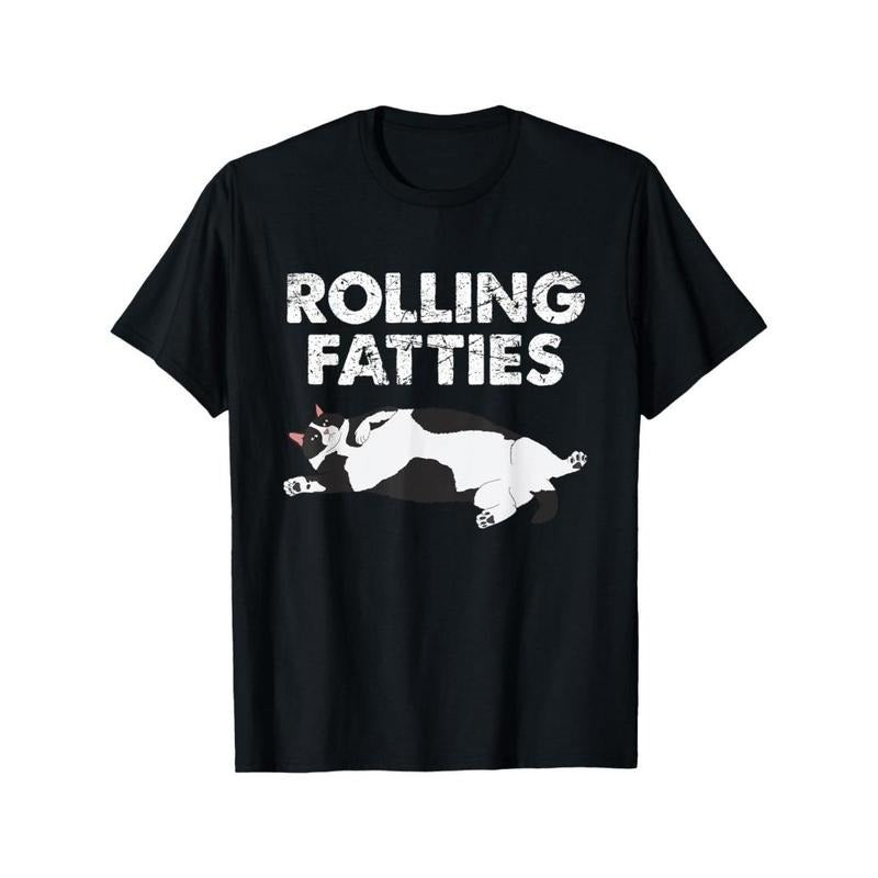 EWH Fat Kitten Funny Cat Rolling Fatties T-Shirt Made in USA Hoodie, Sweatshirt | PureTeeCo.com