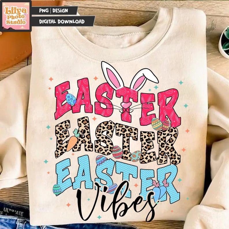 Easter Bunny Coquette Sweatshirt Happy Easter Brushstroke Girls Bunny Ears Jesus Easter Gift T-Shirts, Hoodie | PureTeeCo.com