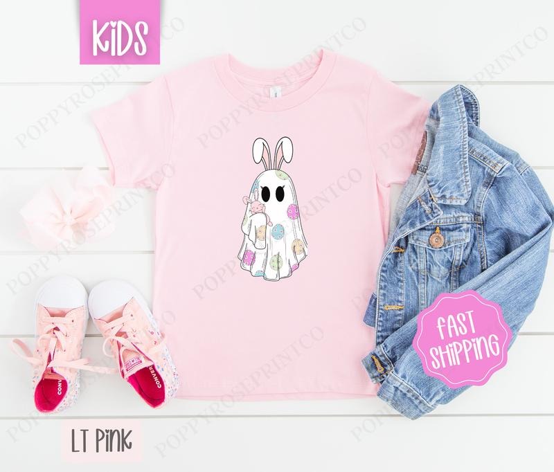 Easter Ghost Kids Shirt - Easter Children's Tshirt - Cute Youth Tee Gildan Hoodie, Sweatshirt | PureTeeCo.com
