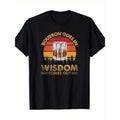 Easygoing Elegance, Bourbon Wisdom" Men's Cotton T-Shirt - 100% Pure, Short Sleeve, Crew Neck, Casual Fit with Geometric...