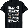 Eat Sleep Anime Gaming Repeat Kawaii Anime Gamer TShirt Hoodie, Sweatshirt | PureTeeCo.com