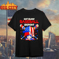 Eat Sleep Baseball Repeat Funny Ice Cream Drip Crossed Bats Shirt