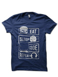 Eat Sleep Code Repeat Navy Blue T-Shirt Hoodie, Sweatshirt | PureTeeCo.com