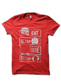 Eat Sleep Code Repeat Red T-Shirt Hoodie, Sweatshirt | PureTeeCo.com