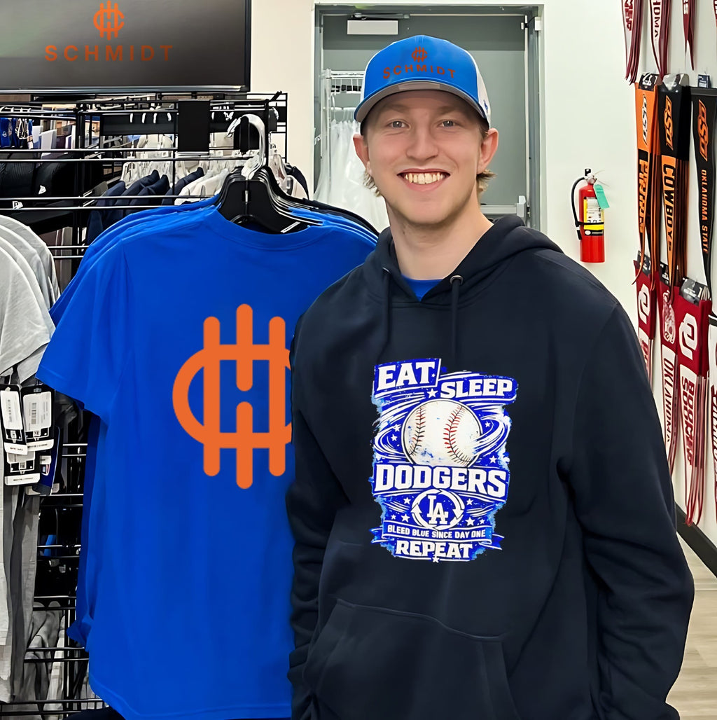 Eat Sleep Dodgers Bleed Blue since Day One Repeat baseball LA team shirt