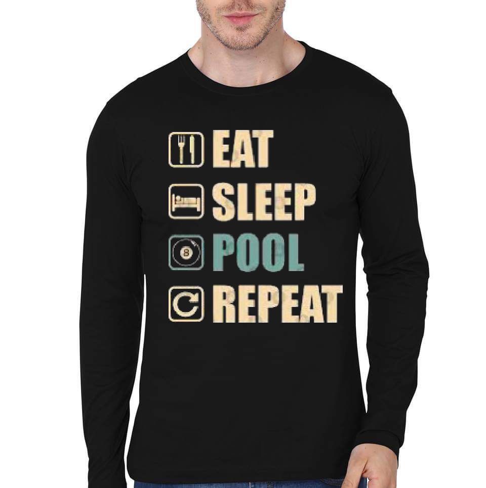 Eat Sleep Pool Repeat T-Shirt Hoodie, Sweatshirt | PureTeeCo.com