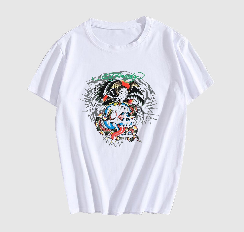 Ed Hardy Cloud Dancer White T-Shirt Hoodie, Sweatshirt | PureTeeCo.com