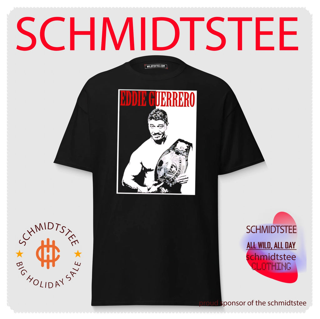 Eddie Guerrero holding championship belt shirt