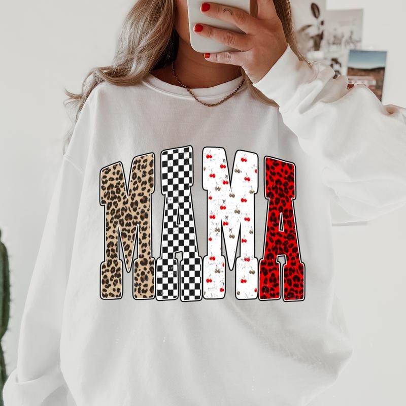 Edgy Mama Crewneck~ Unisex Apparel Relaxed Fit Printed In The USA Clothing Womenswear Casual Comfort Cotton Top Athletic...