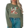 Retro Grunge Christmas Sweatshirt | Classic Holiday Characters w/ Edgy Twist | Vintage-Inspired Festive Pullover | Unisex...