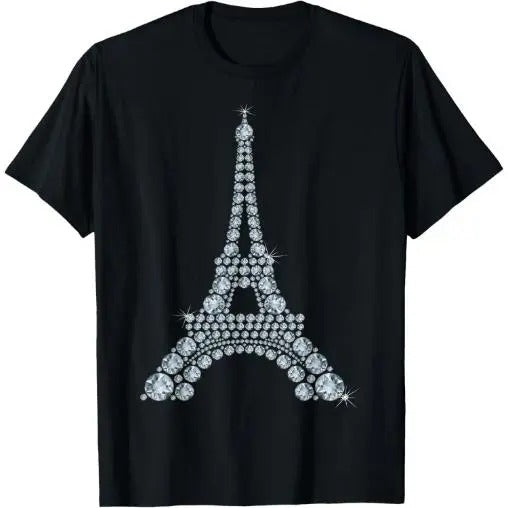 Eiffel Tower with Diamonds Paris French Love Sign T-Shirt Made in USA Hoodie, Sweatshirt | PureTeeCo.com