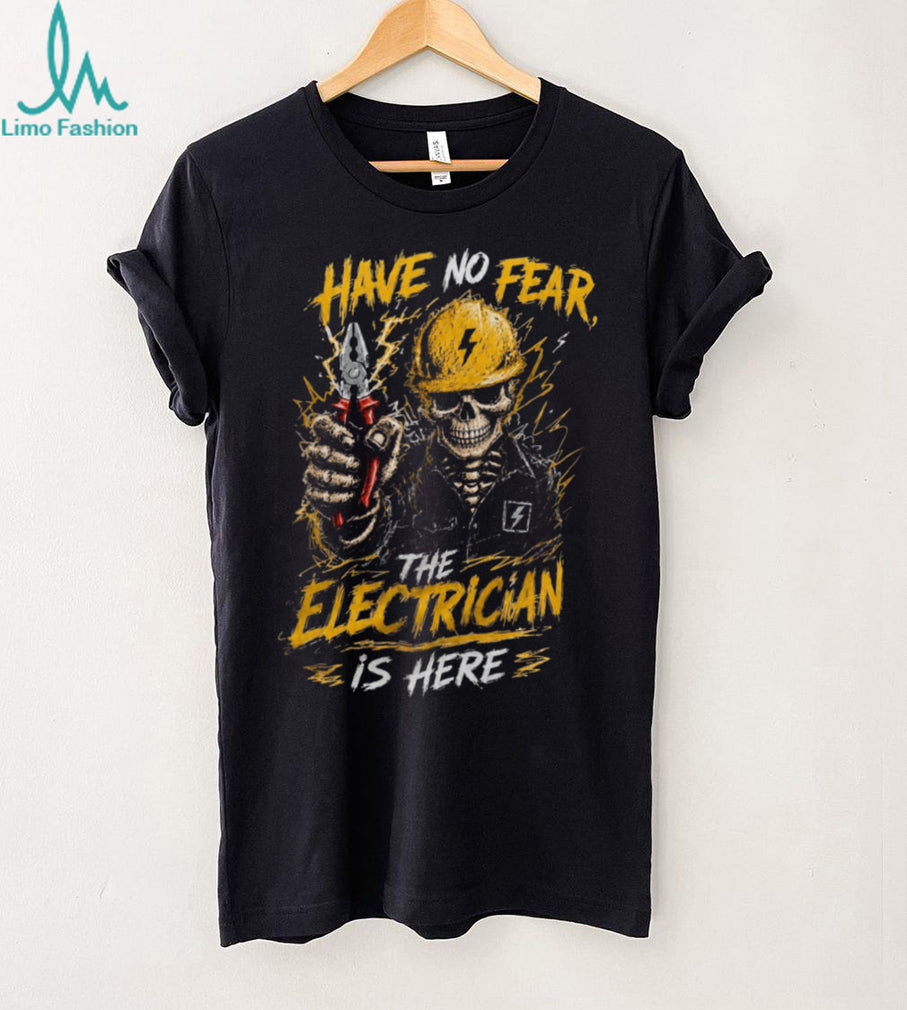 Electrician Have No Fear Pliers Lightning Skull Shirt
