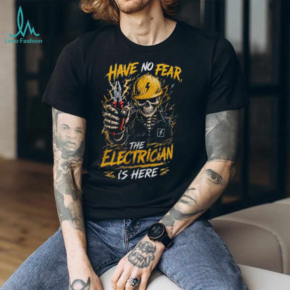 Electrician Have No Fear Pliers Lightning Skull Shirt