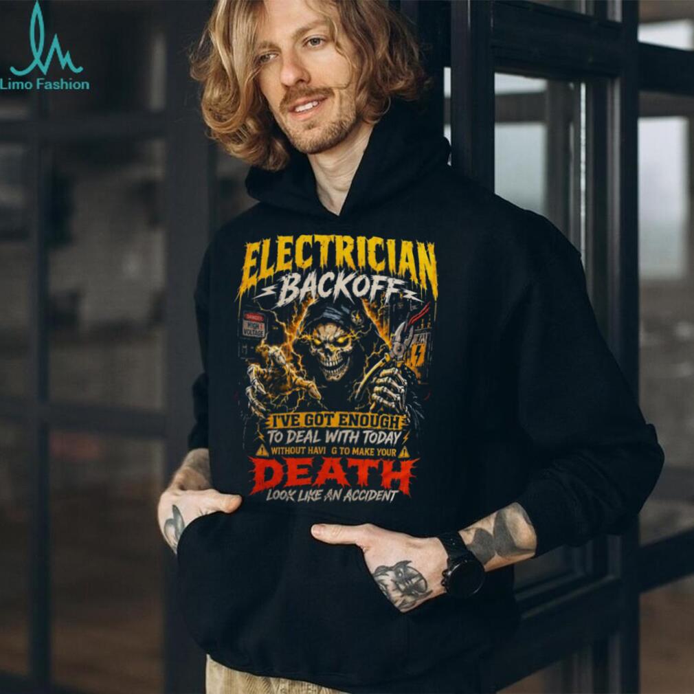 Electrician Skull High Voltage Danger Funny Shirt