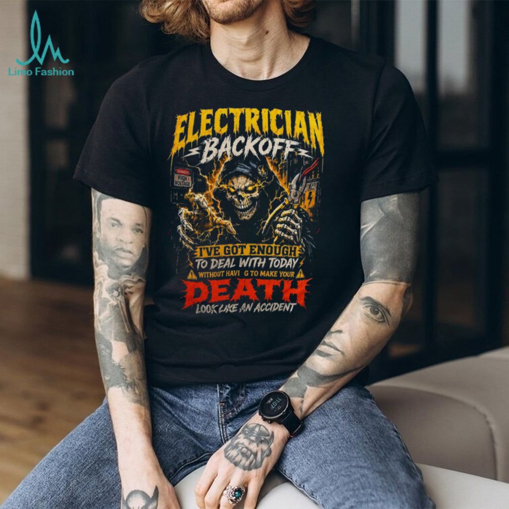 Electrician Skull High Voltage Danger Funny Shirt
