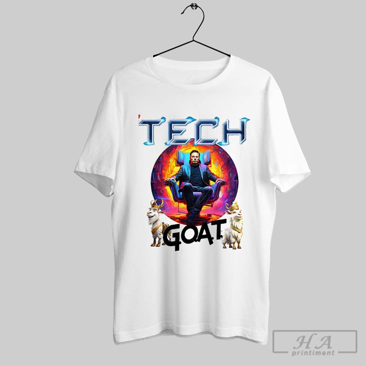 Elon Musk Tech Goat Shirt Hoodie, Sweatshirt | PureTeeCo.com