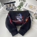 Embroidered Anime Sweatshirt, I Alone Level Up-Inspired Design, Monarch of Shadows Sweater, Double Dungeon Shirt, Gifts...