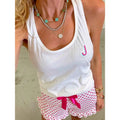 Embroidered Initial White Tank - 3XL & 4XL T-Shirts, Hoodie, Sweatshirt | PureTeeCo.com