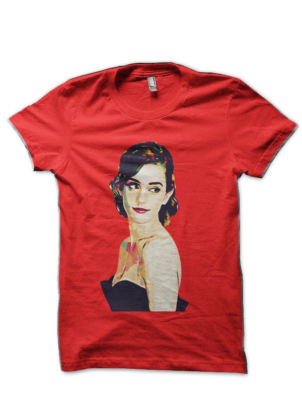 Emma Watson Red T-Shirt Hoodie, Sweatshirt | PureTeeCo.com
