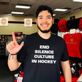 End silence culture in hockey shirt