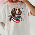 English Springer Patriotic Dog Shirt ~ Unisex Apparel Relaxed Fit Printed In The USA Clothing Womenswear Casual Comfort...