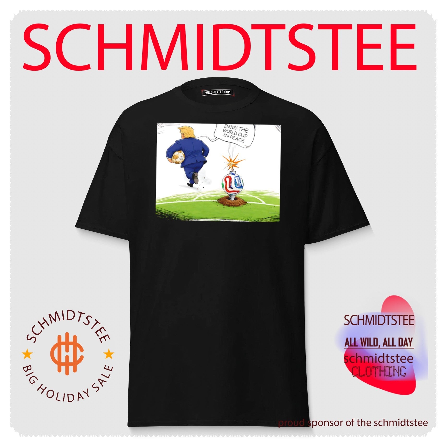 Enjoy the World Cup in peace running away Trump graphic shirt