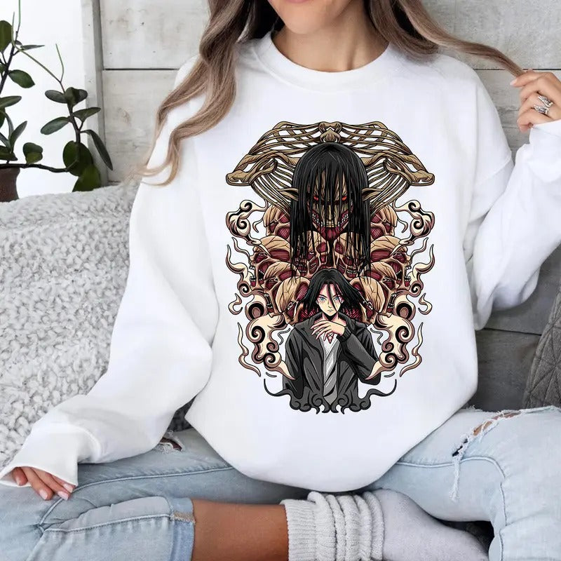 Eren Yeager Anime Unisex T-Shirt, Sweatshirt, Hoodie | PureTeeCo.com