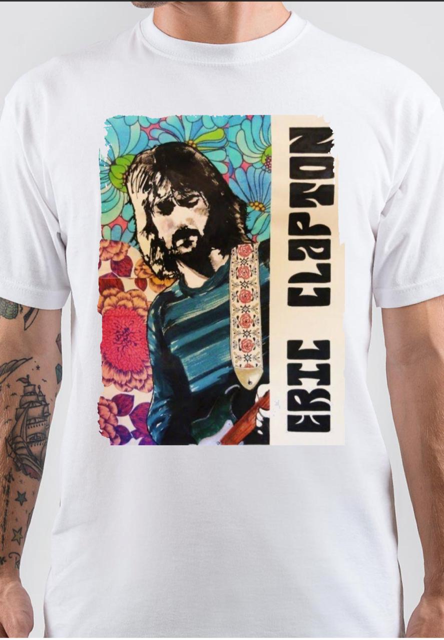 Eric Clapton White T-Shirt Style002 Hoodie, Sweatshirt | PureTeeCo.com