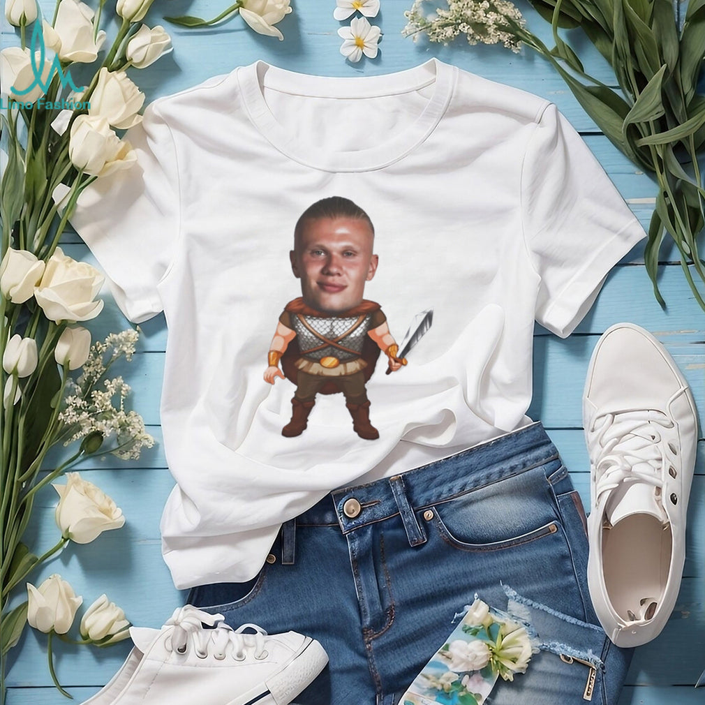 Erling Haaland the Viking Warrior graphic shirt