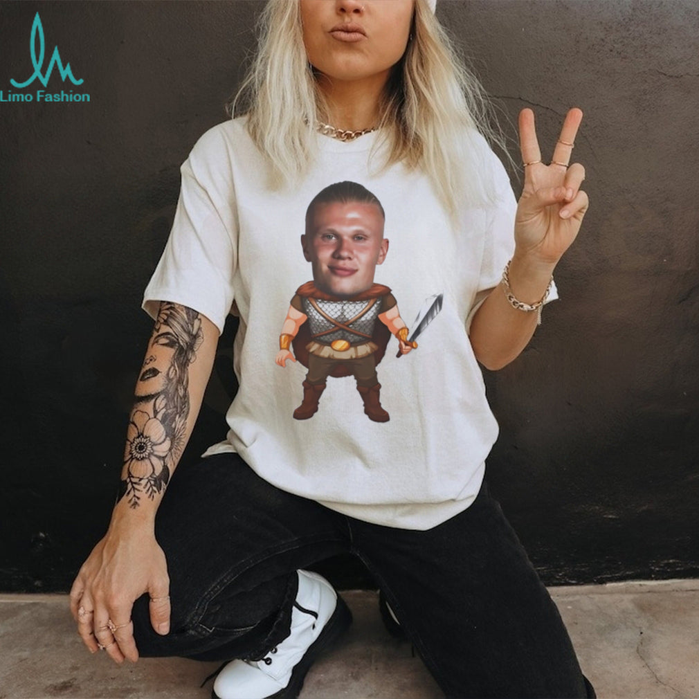 Erling Haaland the Viking Warrior graphic shirt