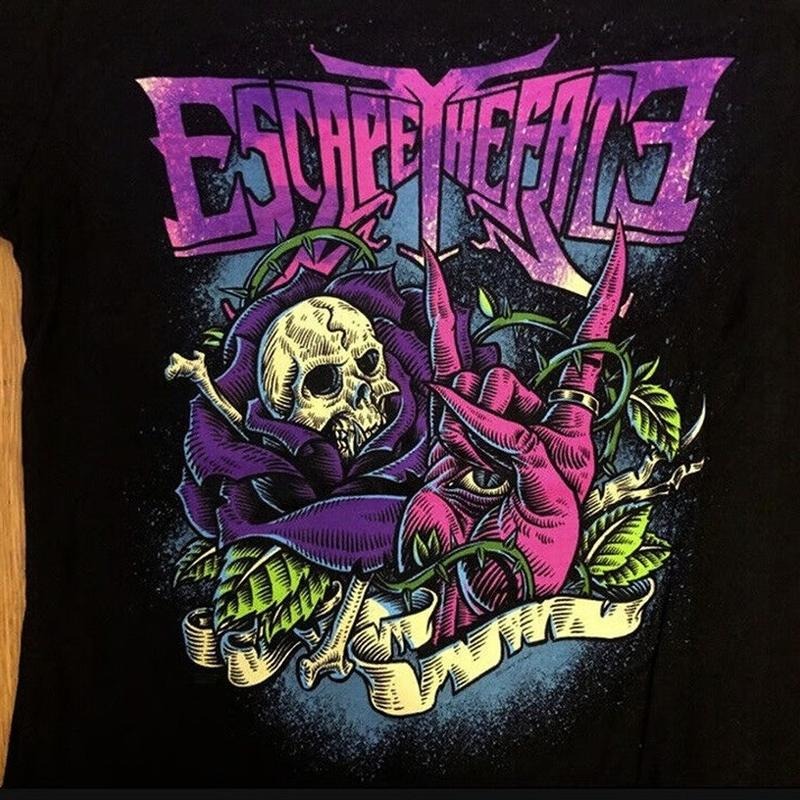 Escape The Fate T- Shirt Short Sleeve Cotton Unisex Full Size Hoodie, Sweatshirt | PureTeeCo.com