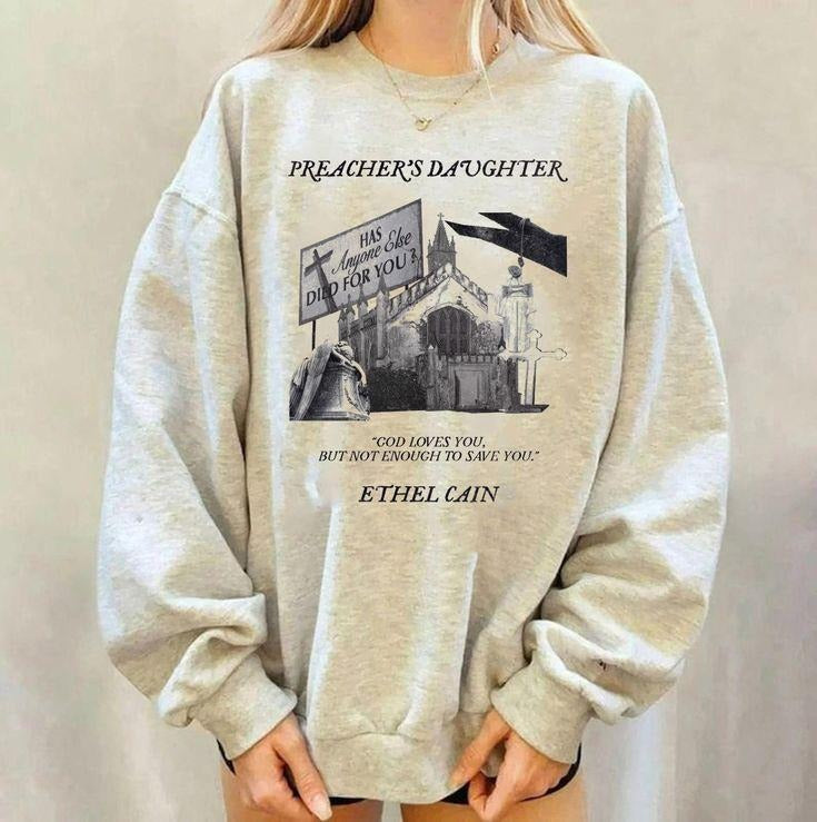 Ethel Cain Preacher's Daughter poster Sweatshirt T-Shirts, Hoodie | PureTeeCo.com
