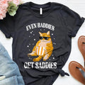 Even Baddies Get Saddies Funny Cat Shirt, Meme Shirt, Weirdcore Tee Ironic Shirt, That Go Hard Mental Health Shirt,...