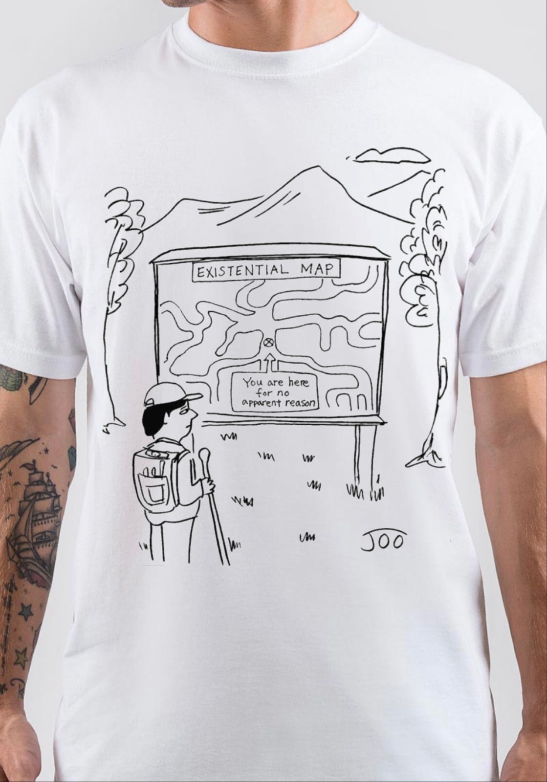 Existential Map T-Shirt Hoodie, Sweatshirt | PureTeeCo.com