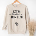 Extra Thankful This Year Sweatshirt, Thanksgiving Pregnancy Sweatshirt, Fall Thanksgiving Pregnancy Announcement Sweater,...