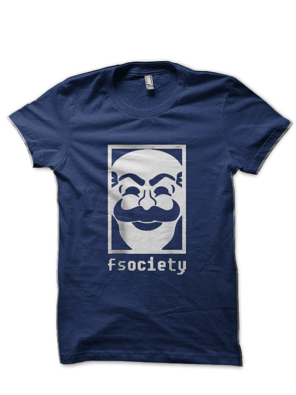 F Society Navy Blue T-Shirt Hoodie, Sweatshirt | PureTeeCo.com