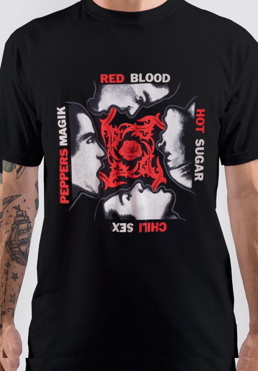 Red Hot Chilli Pepper Band Black T-Shirt Hoodie, Sweatshirt | PureTeeCo.com