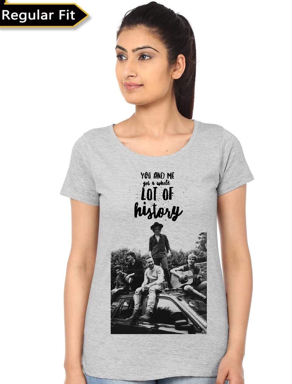 One Direction Grey Womenâ€™s T-Shirt Hoodie, Sweatshirt | PureTeeCo.com
