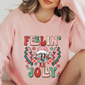 FEELIN JOLLY CREWNECK ( CHRISTMAS CREWNECK HOLIDAY CREWNECK SWEATSHIRT, RUNS TRUE TO SIZE GO UP ONE SIZE FOR THE...
