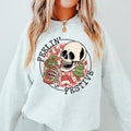 FEELING FESTIVE SKELETON CREWNECK (Crewneck Sweatshirt, Unisex Fit, Causal Sweatshirt for Christmas, Christmas Holiday...