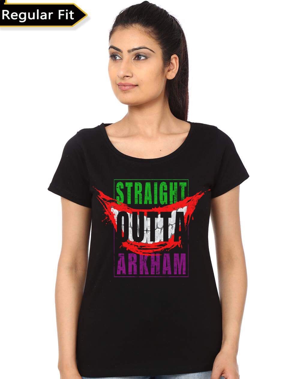 Straight Outta Arkham Womenâ€™s T-Shirt Hoodie, Sweatshirt | PureTeeCo.com