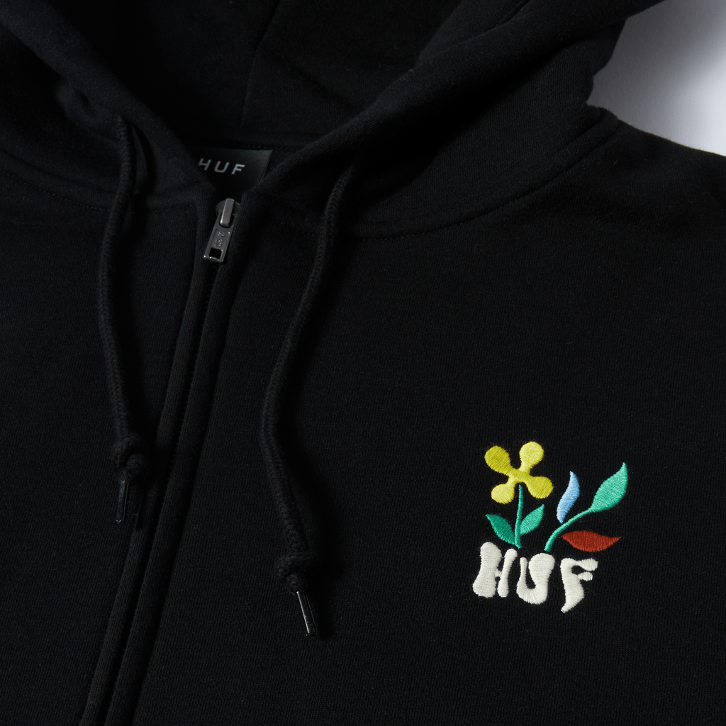 Flower Full-Zip Hoodie T-Shirts, Sweatshirt | PureTeeCo.com (Image 3)