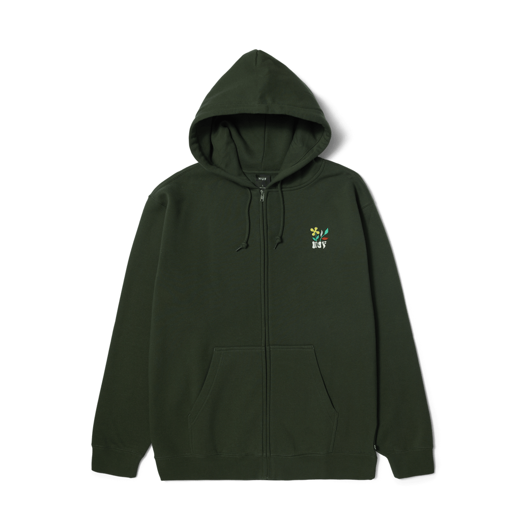 Flower Full-Zip Hoodie T-Shirts, Sweatshirt | PureTeeCo.com (Image 4)