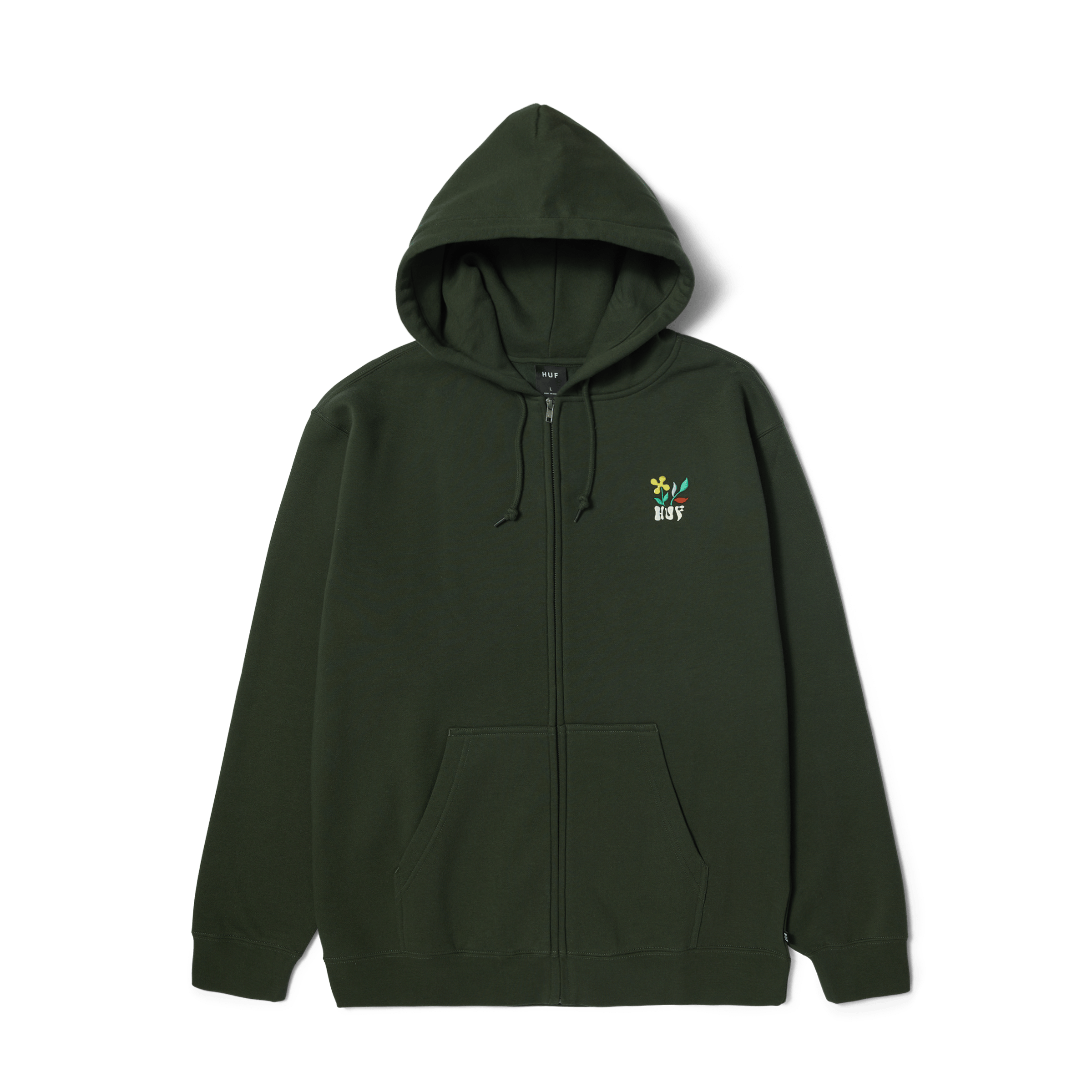 Flower Full-Zip Hoodie T-Shirts, Sweatshirt | PureTeeCo.com (Image 4)